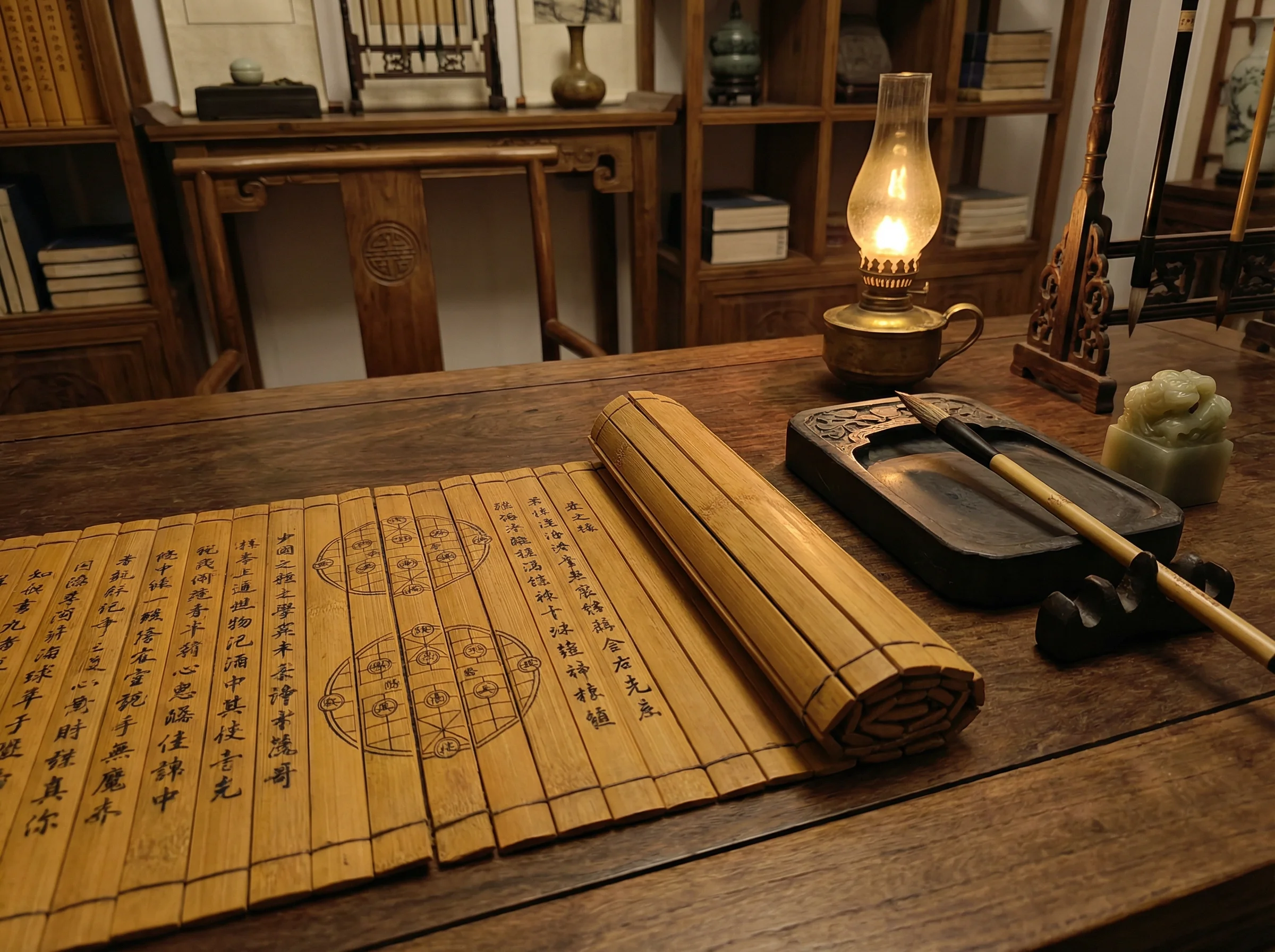 古代棋谱卷轴 - 慕星棋牌